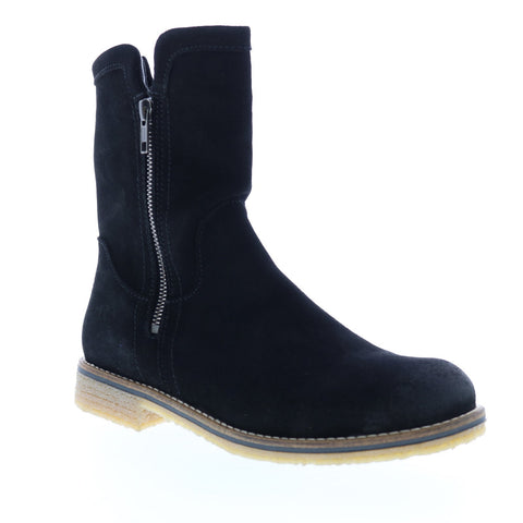 Bos. & Co. Boba Womens Black Suede Zipper Casual Dress Boots
