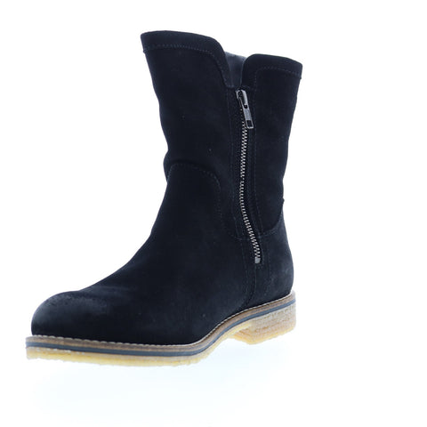 Bos. & Co. Boba Womens Black Suede Zipper Casual Dress Boots