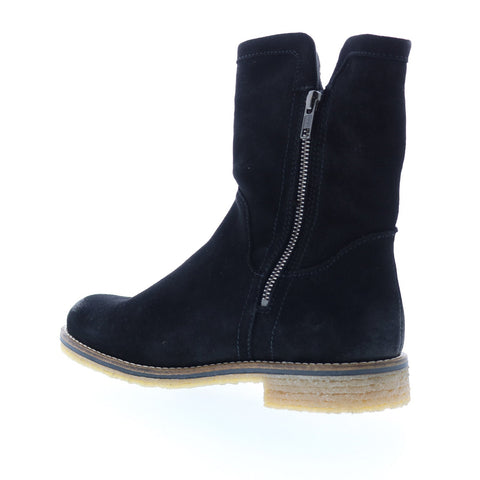 Bos. & Co. Boba Womens Black Suede Zipper Casual Dress Boots