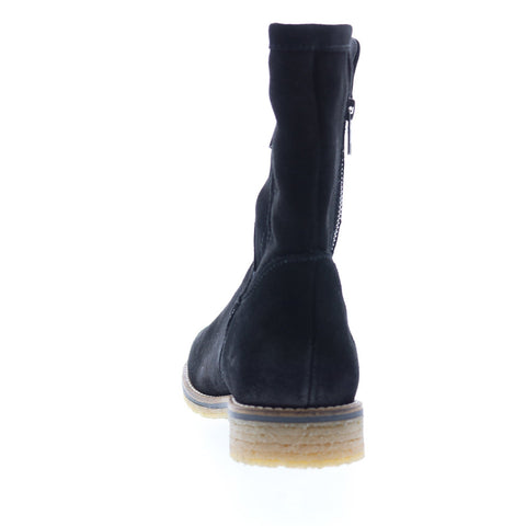 Bos. & Co. Boba Womens Black Suede Zipper Casual Dress Boots
