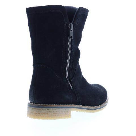 Bos. & Co. Boba Womens Black Suede Zipper Casual Dress Boots