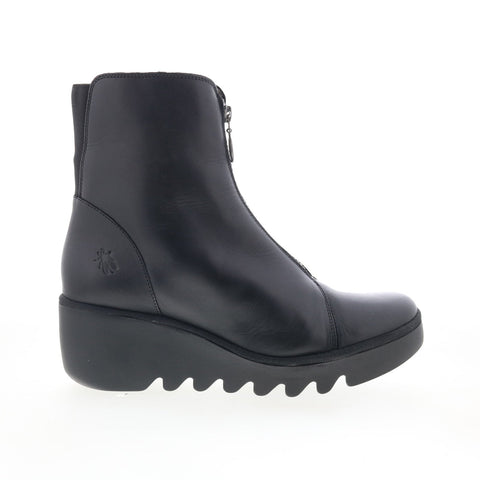 Fly London Boce BOCE457FLY-000 Womens Black Leather Casual Dress Boots