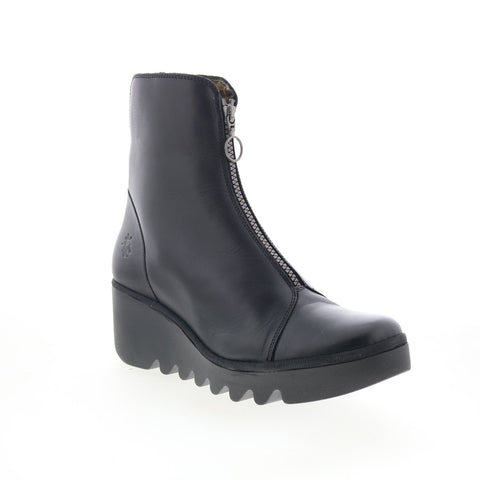 Fly London Boce BOCE457FLY-000 Womens Black Leather Casual Dress Boots