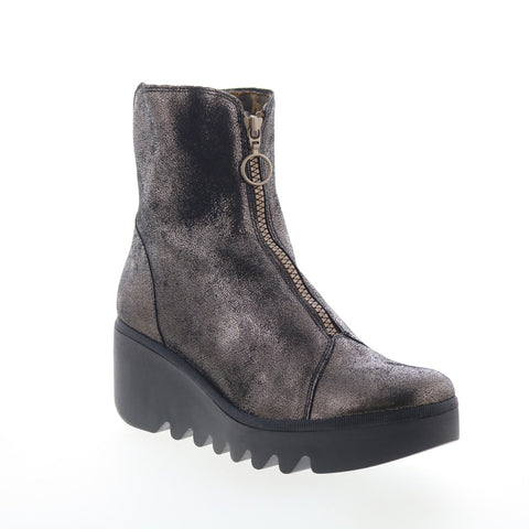 Fly London Boce BOCE457FLY-004 Womens Gray Leather Casual Dress Boots