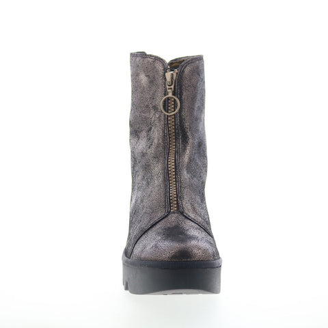 Fly London Boce BOCE457FLY-004 Womens Gray Leather Casual Dress Boots