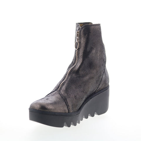 Fly London Boce BOCE457FLY-004 Womens Gray Leather Casual Dress Boots