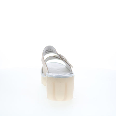Fly London Bocy BOCY409FLY-001 Womens Gray Leather Wedges Sandals Shoes