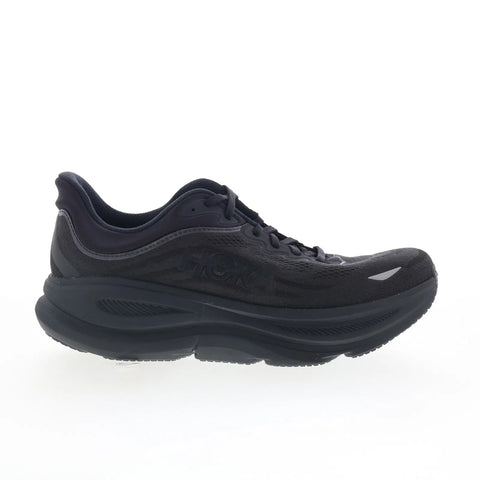 Hoka Bondi 9 1162011-BBLC Mens Black Mesh Lace Up Athletic Running Shoes