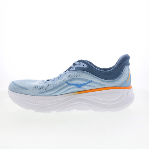 Hoka Bondi 9 1162011-DNP Mens Blue Canvas Lace Up Athletic Running Shoes