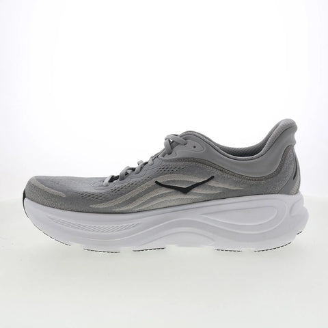 Hoka Bondi 9 1162011-GCTC Mens Gray Mesh Lace Up Athletic Running Shoes