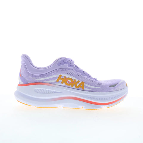 Hoka Bondi 9 1162012-AGH Womens Purple Mesh Lace Up Athletic Running Shoes