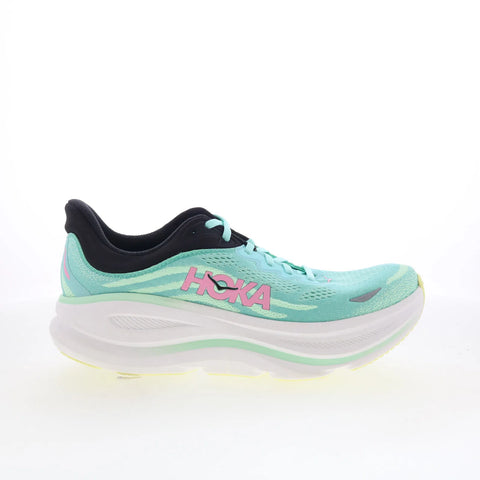 Hoka Bondi 9 1162012-BTF Womens Blue Mesh Lace Up Athletic Running Shoes