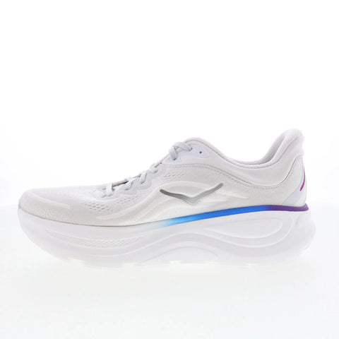 Hoka Bondi 9 1162012-CYWH Womens White Mesh Lace Up Athletic Running Shoes