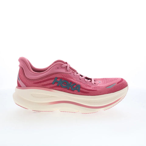 Hoka Bondi 9 1162012-LYC Womens Pink Mesh Lace Up Athletic Running Shoes