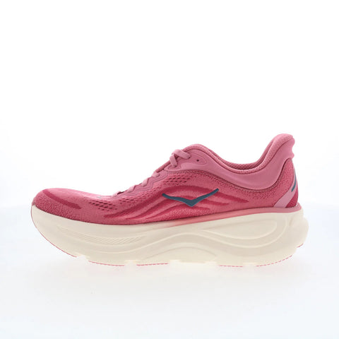 Hoka Bondi 9 1162012-LYC Womens Pink Mesh Lace Up Athletic Running Shoes