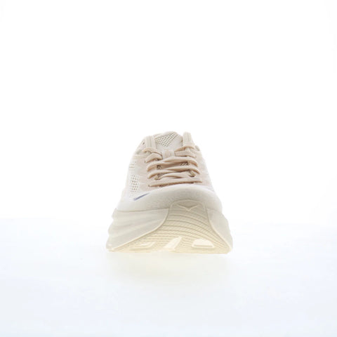 Hoka Bondi 9 1162012-VCH Womens Beige Mesh Lace Up Athletic Running Shoes