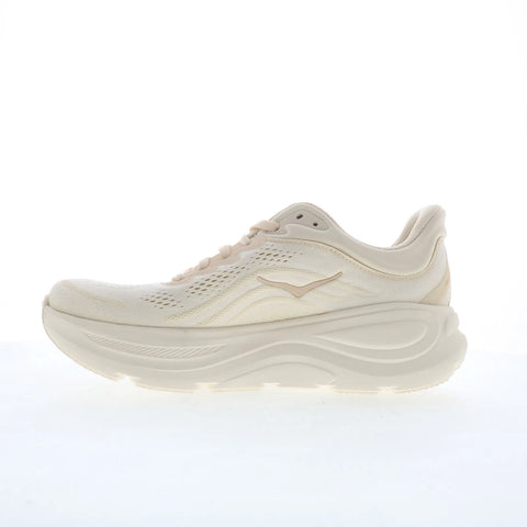 Hoka Bondi 9 1162012-VCH Womens Beige Mesh Lace Up Athletic Running Shoes