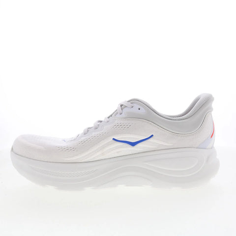 Hoka Bondi 9 1162013-CYLT Mens White Mesh Lace Up Athletic Running Shoes