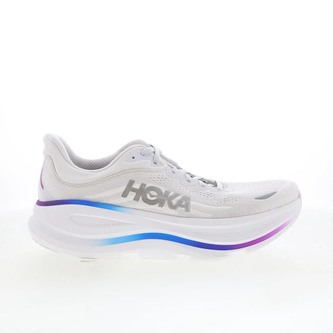 Hoka Bondi 9 Wide 1162014-CYWH Womens Gray Wide Mesh Athletic Running Shoes