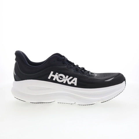 Hoka Bondi 9 Wide 1162013-BWHT Mens Black Wide Mesh Athletic Running Shoes