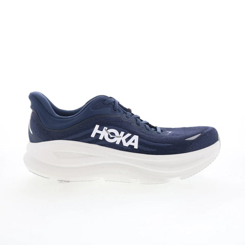 Hoka Bondi 9 Wide 1162013-VYN Mens Blue Wide Mesh Athletic Running Shoes