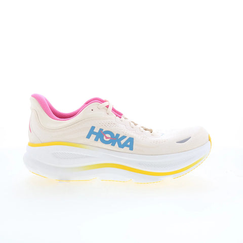 Hoka Bondi 9 Wide 1162014-ALBST Womens Beige Wide Athletic Running Shoes