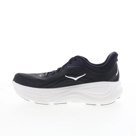 Hoka Bondi 9 Wide 1162014-BWHT Womens Black Wide Mesh Athletic Running Shoes