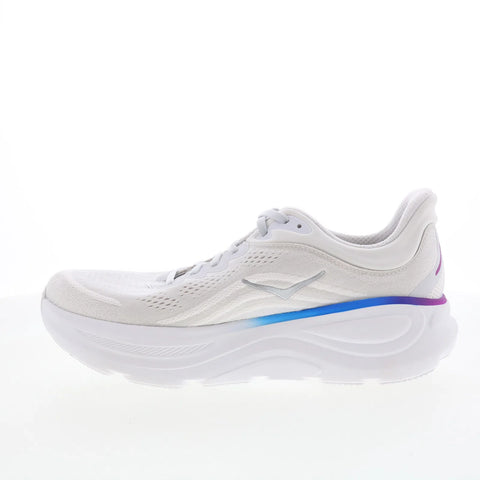 Hoka Bondi 9 1162014-CYWH Womens Gray Mesh Lace Up Athletic Running Shoes