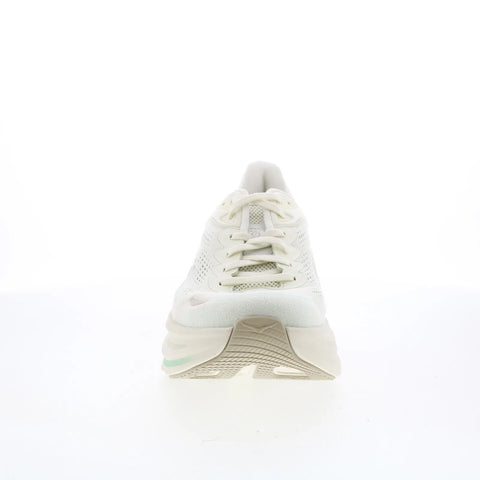 Hoka Bondi 9 Wide 1162014-TLSL Womens White Wide Mesh Athletic Running Shoes