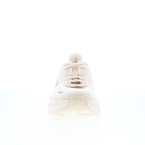 Hoka Bondi 9 Wide 1162014-VCH Womens Beige Wide Mesh Athletic Running Shoes