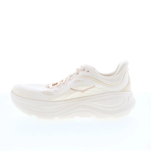 Hoka Bondi 9 Wide 1162014-VCH Womens Beige Wide Mesh Athletic Running Shoes