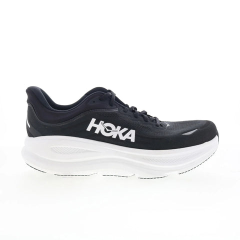Hoka Bondi 9 X-Wide 1162015-BWHT Mens Black Extra Wide Athletic Running Shoes