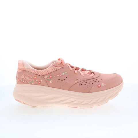 Hoka Bondi L BP 1150924-DRYC Mens Pink Nubuck Athletic Running Shoes