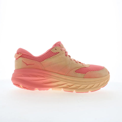 Hoka Bondi L BP 2 1165690-CPLC Mens Pink Mesh Athletic Running Shoes