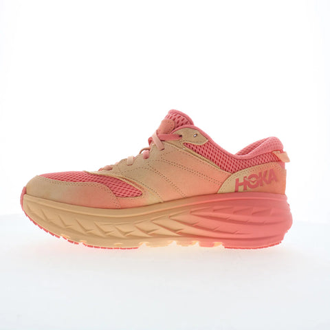 Hoka Bondi L BP 2 1165690-CPLC Mens Pink Mesh Athletic Running Shoes