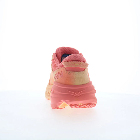 Hoka Bondi L BP 2 1165690-CPLC Mens Pink Mesh Athletic Running Shoes