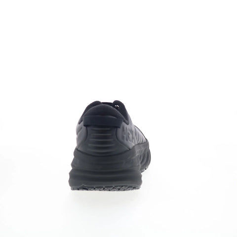 Hoka Bondi SR 1110520-BBLC Mens Black Leather Lace Up Athletic Running Shoes
