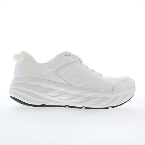 Hoka Bondi SR 1110520-FTFR Mens White Leather Athletic Running Shoes