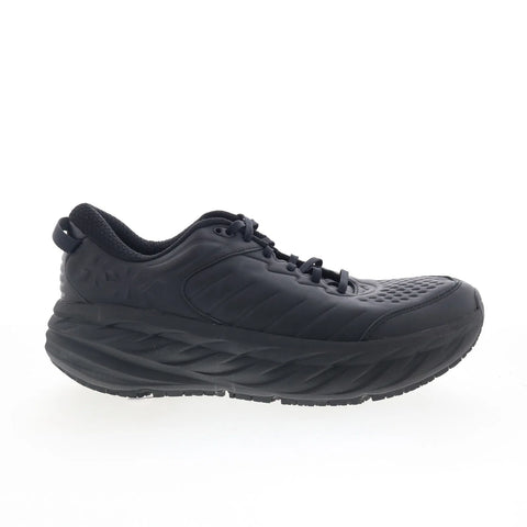 Hoka Bondi SR Wide 1129350-BBLC Mens Black Wide Athletic Running Shoes