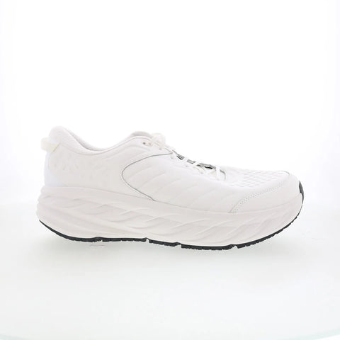 Hoka Bondi SR Wide 1129350-FTFR Mens White Wide Athletic Running Shoes