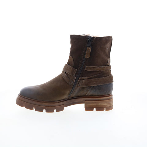Miz Mooz Bonney Womens Brown Leather Zipper Casual Dress Boots