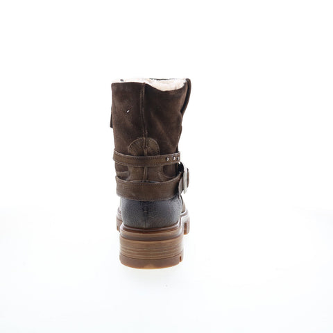 Miz Mooz Bonney Womens Brown Leather Zipper Casual Dress Boots