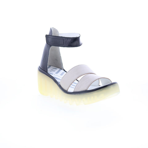 Fly London Bono BONO290FLY-006 Womens White Leather Wedges Sandals Shoes