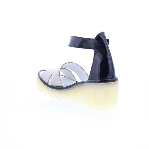 Fly London Bono BONO290FLY-006 Womens White Leather Wedges Sandals Shoes