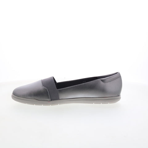 Easy Spirit Bounce SEBOUNCE Womens Gray Leather Loafer Flats Shoes