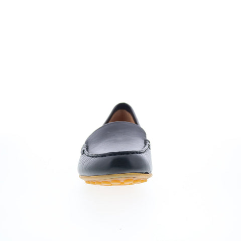 Born Axona BR0000203 Womens Black Leather Slip On Loafer Flats Shoes
