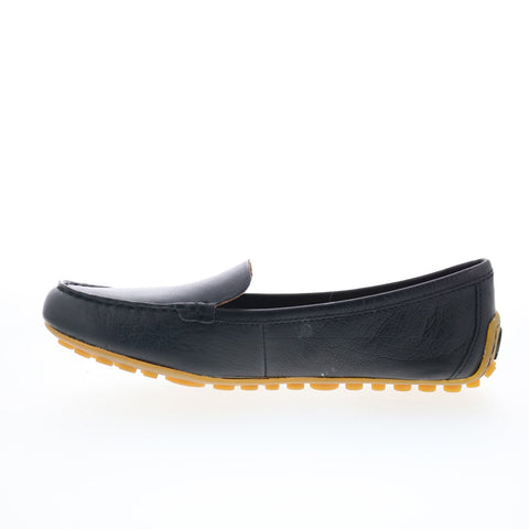 Born Axona BR0000203 Womens Black Leather Slip On Loafer Flats Shoes