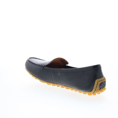 Born Axona BR0000203 Womens Black Leather Slip On Loafer Flats Shoes