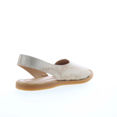 Born Inlet BR0002270 Womens Beige Leather Slip On Slingback Sandals Shoes