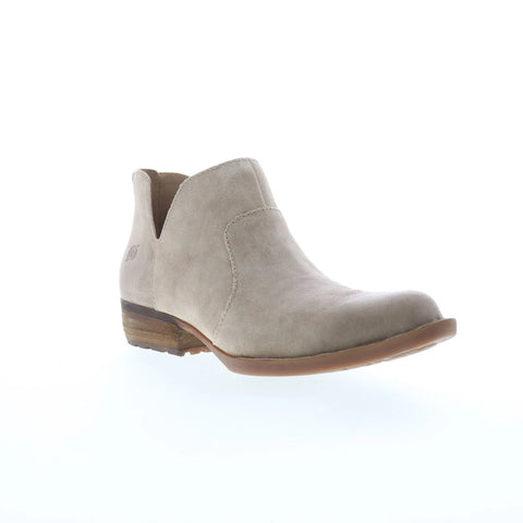 Born Kerri BR0012079 Womens Gray Leather Zipper Ankle & Booties Boots